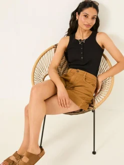 Fat Face FatFace Broadway Golden Tan Woven Shorts^Women Shorts