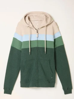 Fat Face FatFace Brooke Green Cut And Sew Zip Through Hoodie^ Loungewear|Sweatshirts & Hoodies