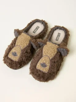 Fat Face FatFace Brown Grizzles Bear Slipper^ Slippers|Slippers