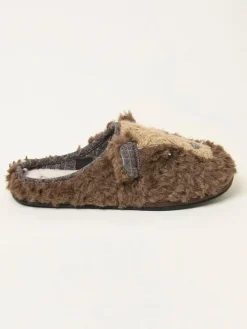 Fat Face FatFace Brown Grizzles Bear Slipper^ Slippers|Slippers