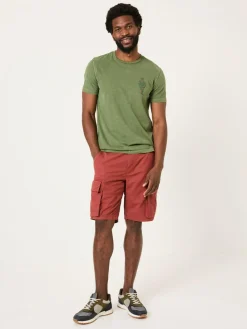 Online Fat Face FatFace Bude Dark Red Cargo Shorts