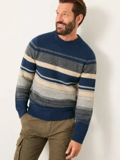 Fat Face FatFace Calder Stripe Crew Neck Knitted Jumper^ Knitwear|Knitwear