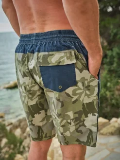 Fat Face FatFace Camber Green Camo Swim Shorts^ Swimwear