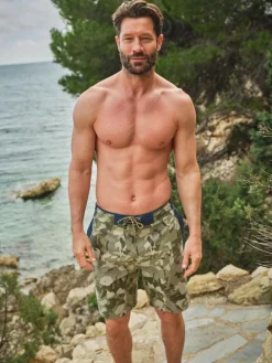 Fat Face FatFace Camber Green Camo Swim Shorts^ Swimwear