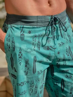 Fat Face FatFace Camber Green Surf Swim Shorts^ Swimwear