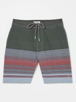 Clearance Fat Face FatFace Camber Pink Blue Stripe Swim Shorts
