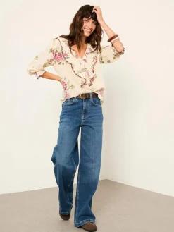 Online Fat Face FatFace Carly Blouse Ivory Spring Floral