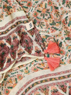 Fat Face FatFace Chalk White Ornate Paisley Scarf