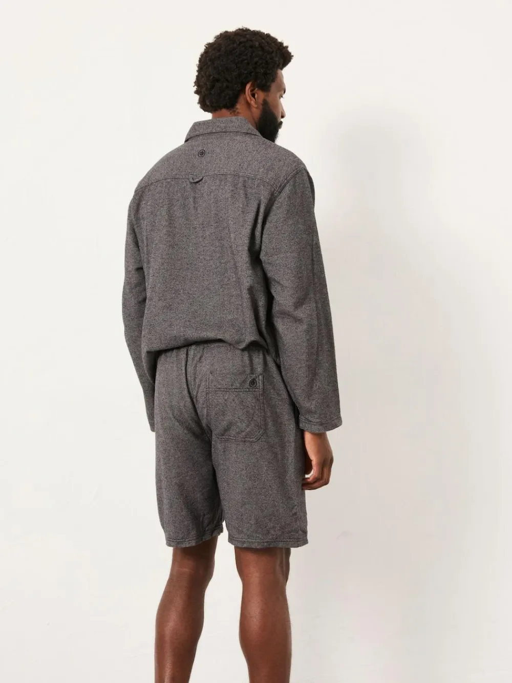 Fat Face FatFace Charcoal Grey Brushed Twill Pyjama Shorts