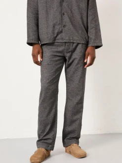 Outlet Fat Face FatFace Charcoal Grey Brushed Twill Pyjama Bottoms