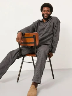 Outlet Fat Face FatFace Charcoal Grey Brushed Twill Pyjama Bottoms