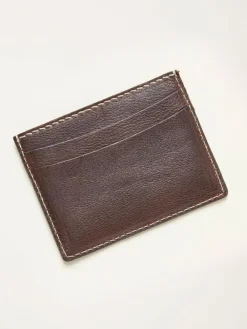 Outlet Fat Face FatFace Chocolate Brown Leather Cardholder