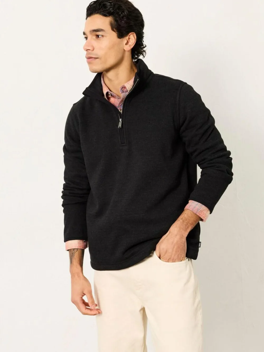 Sale Fat Face FatFace Dalton Black Fleece Sweat