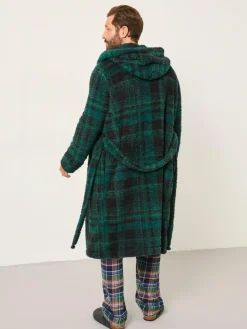 Best Fat Face FatFace Dark Green Snuggle Check Robe