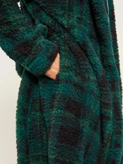 Best Fat Face FatFace Dark Green Snuggle Check Robe
