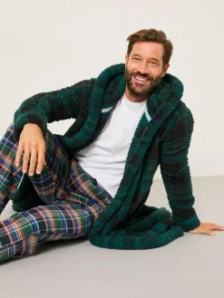Best Fat Face FatFace Dark Green Snuggle Check Robe