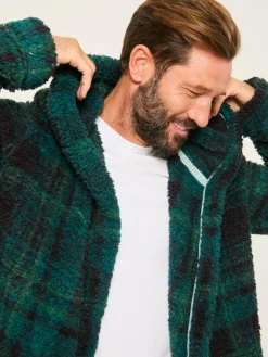 Best Fat Face FatFace Dark Green Snuggle Check Robe