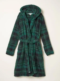 Best Fat Face FatFace Dark Green Snuggle Check Robe