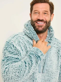 Hot Fat Face FatFace Sofa Snuggle Hoodie Dark Teal