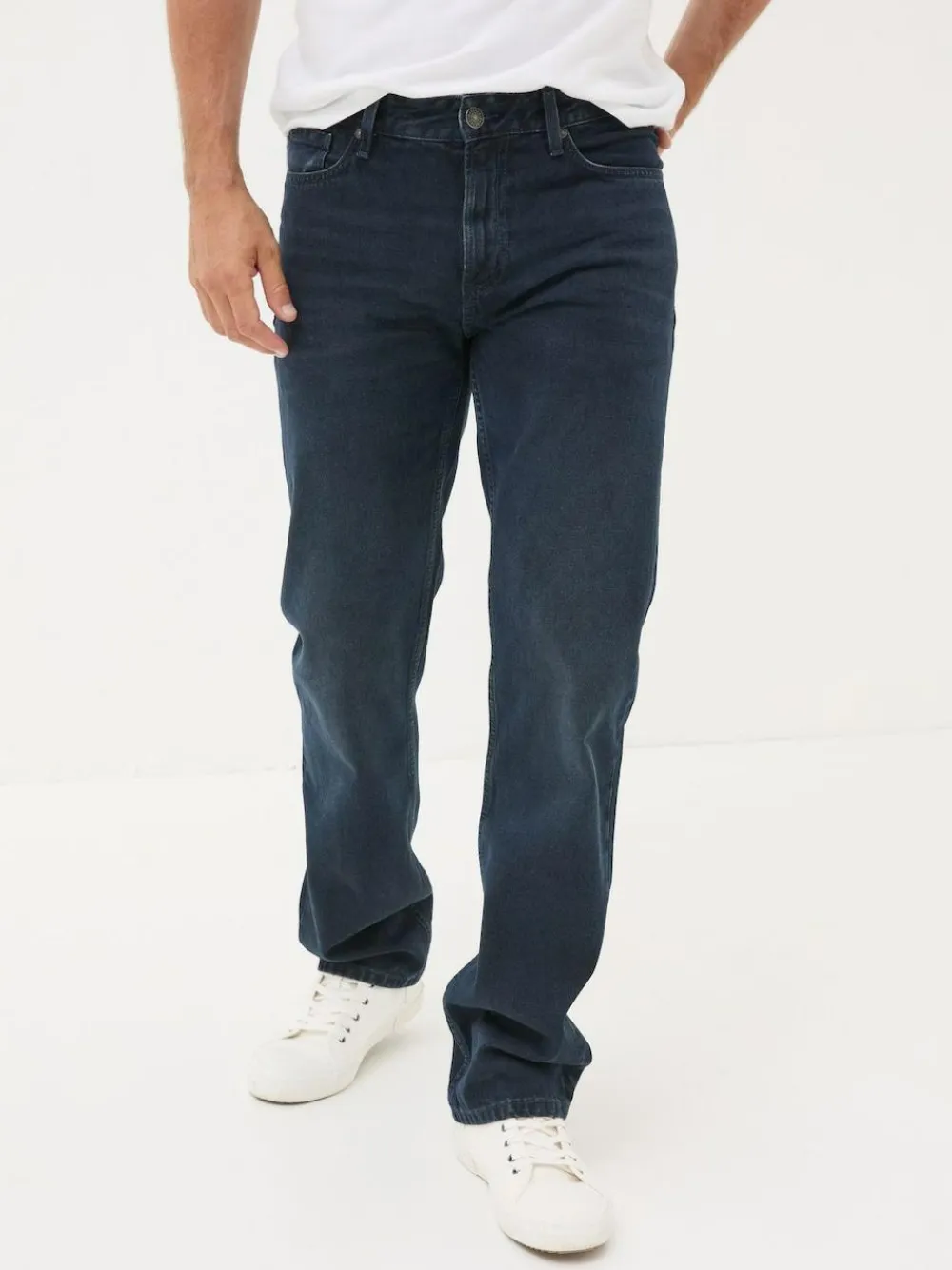 Discount Fat Face FatFace Straight Fit Straight Fit Jeans Denim Dark Blue