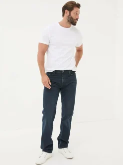 Discount Fat Face FatFace Straight Fit Straight Fit Jeans Denim Dark Blue