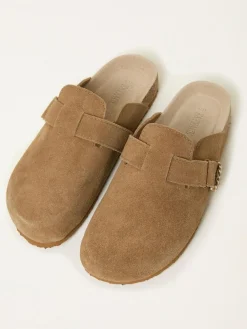 Fat Face FatFace Elsie Tan Brown House Shoe^Women Slippers|All Night & Lounge