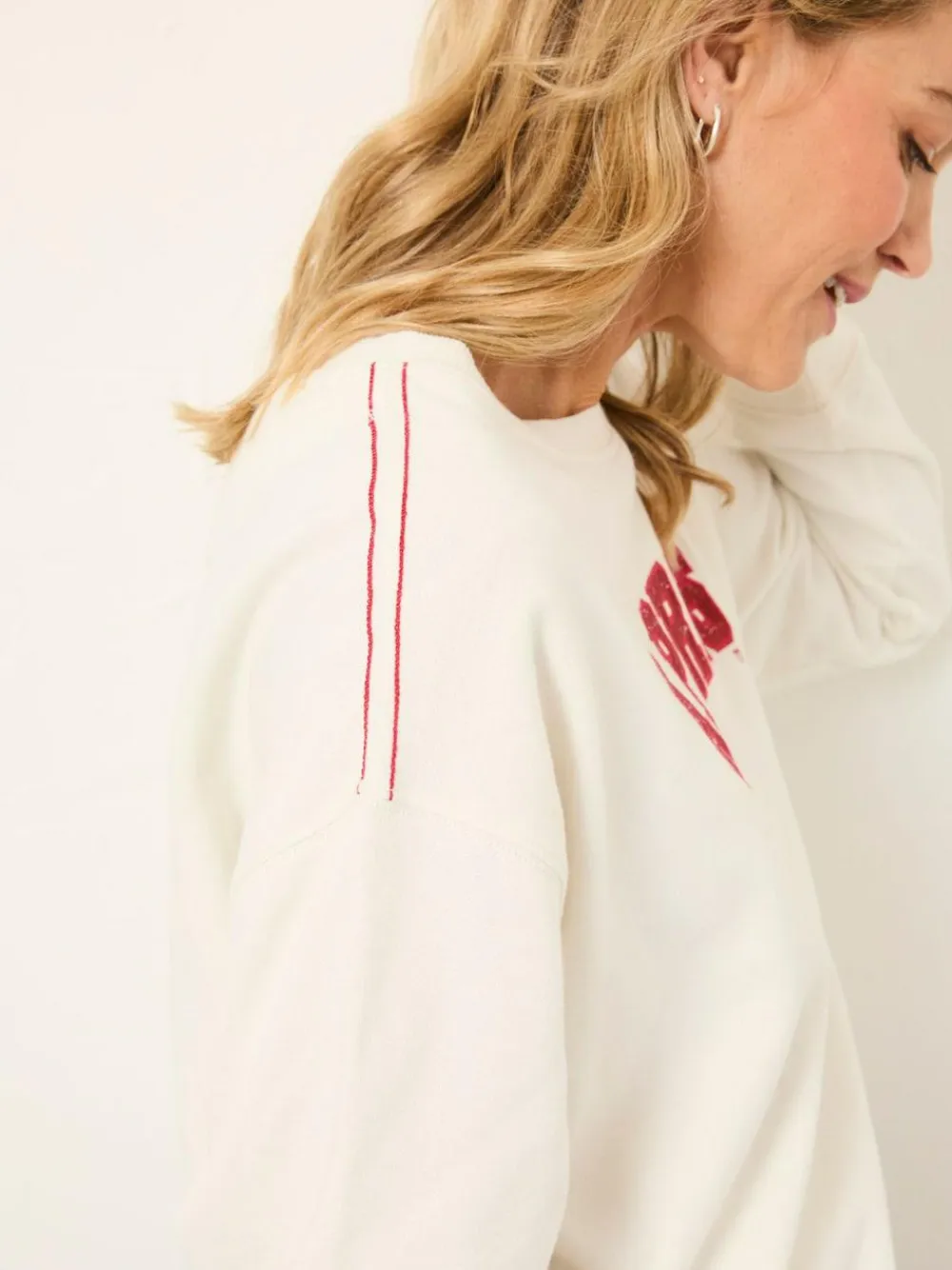 Fat Face FatFace Emily Ivory Apres Graphic Crew Sweatshirt^Women Loungewear