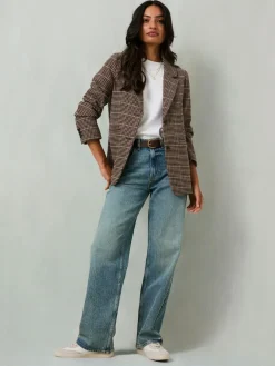 Fat Face FatFace Filby Relaxed Straight Jeans Bleach Wash Denim