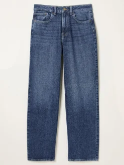Discount Fat Face FatFace Filby Relaxed Straight Jeans Blue Denim