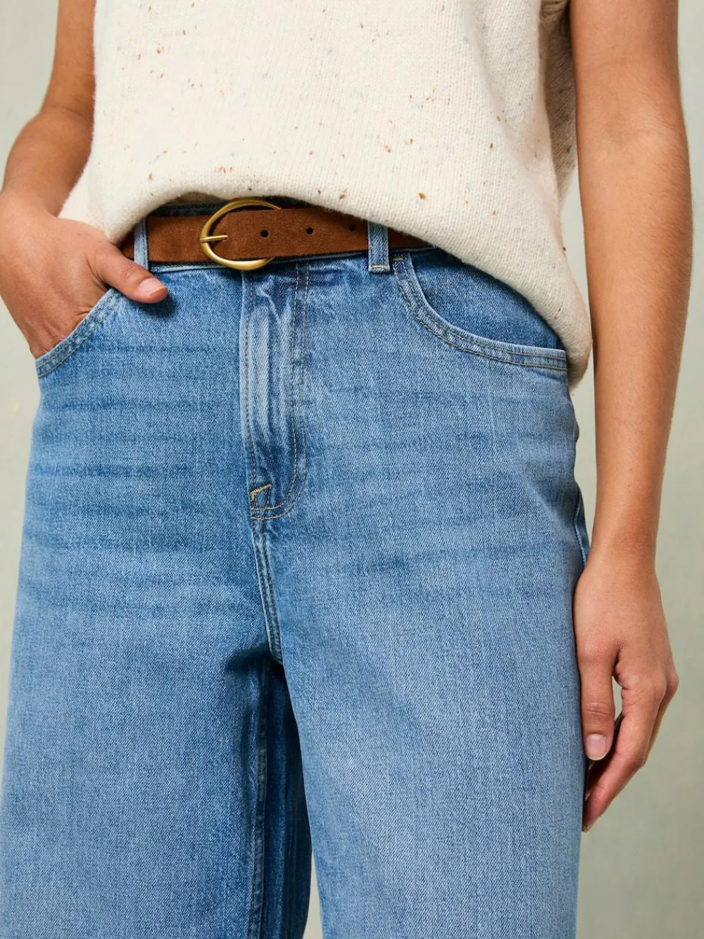 Outlet Fat Face FatFace Filby Light Wash Relaxed Straight Jeans