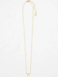 Online Fat Face FatFace Gold Tone Bow Pendant Necklace