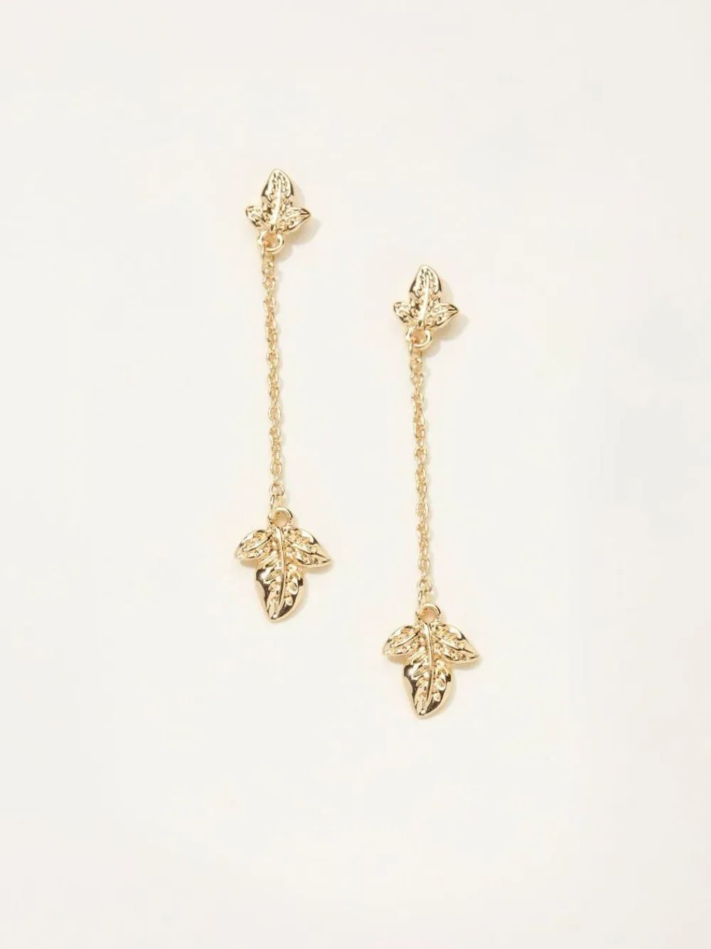 Fat Face FatFace Gold Tone Leaf Chain Earrings^Women Jewellery