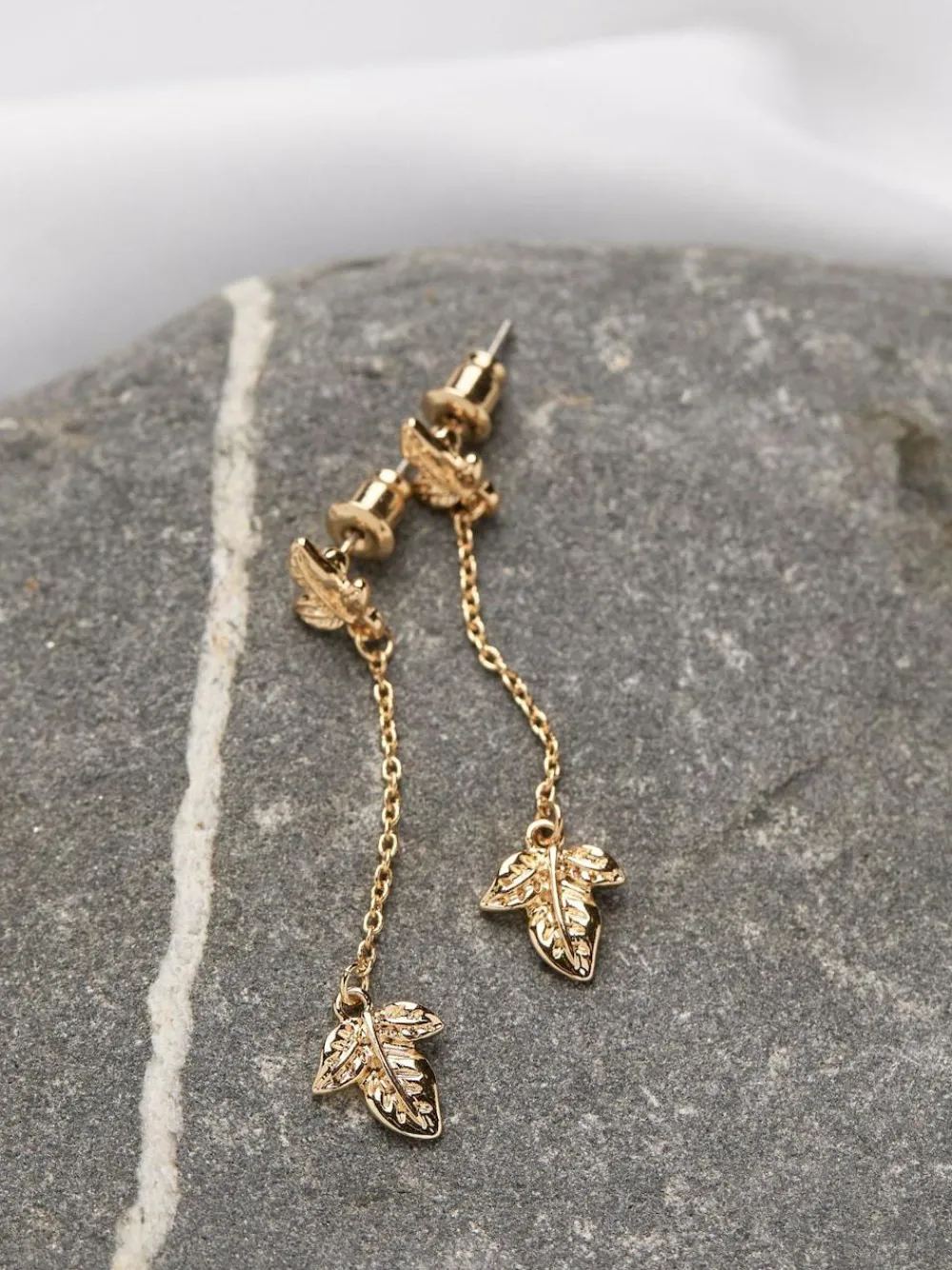 Fat Face FatFace Gold Tone Leaf Chain Earrings^Women Jewellery