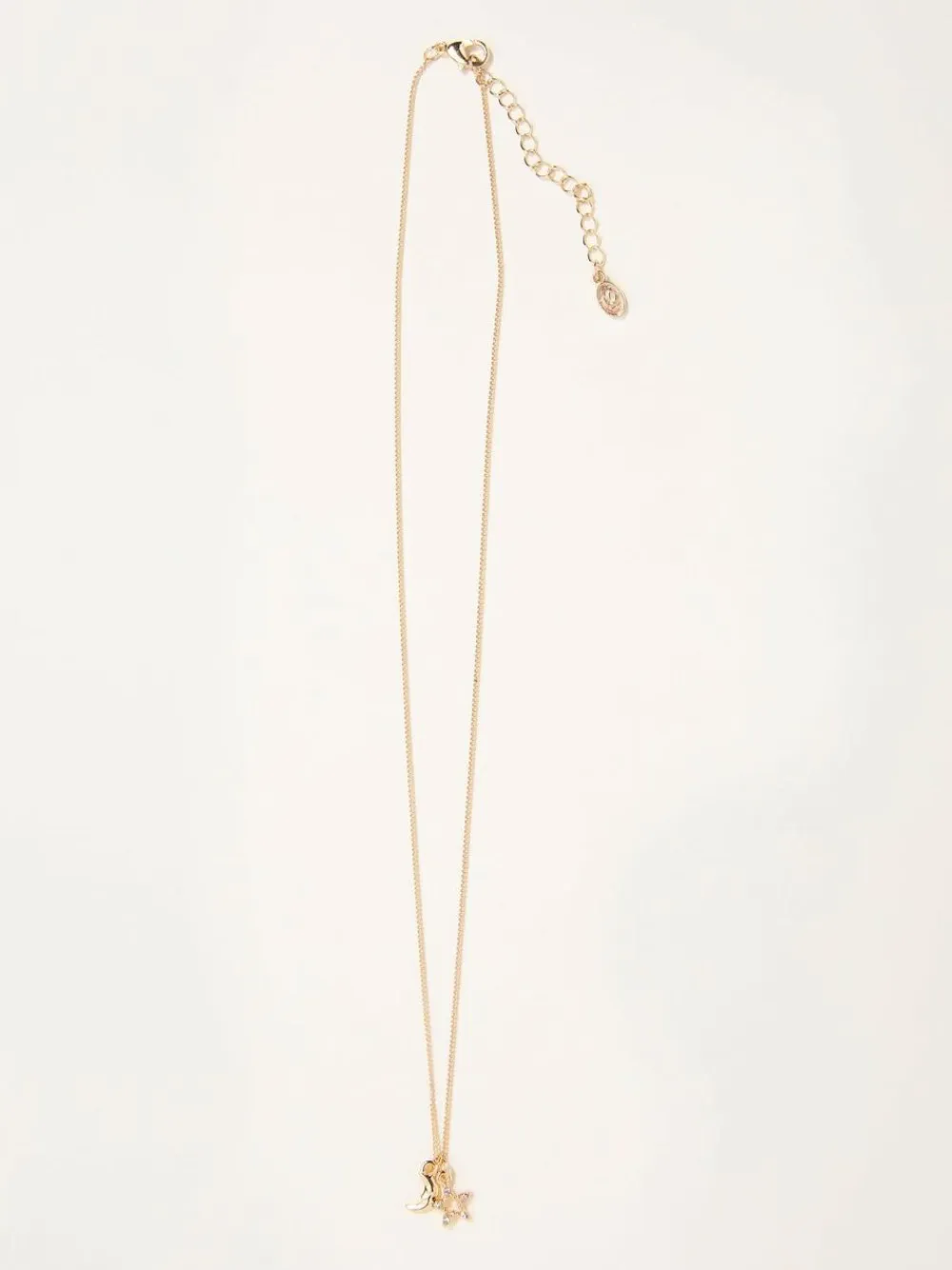 Sale Fat Face FatFace Gold Tone Star and Moon Necklace