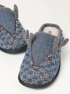 Clearance Fat Face FatFace Grey Spencer Stag Slipper