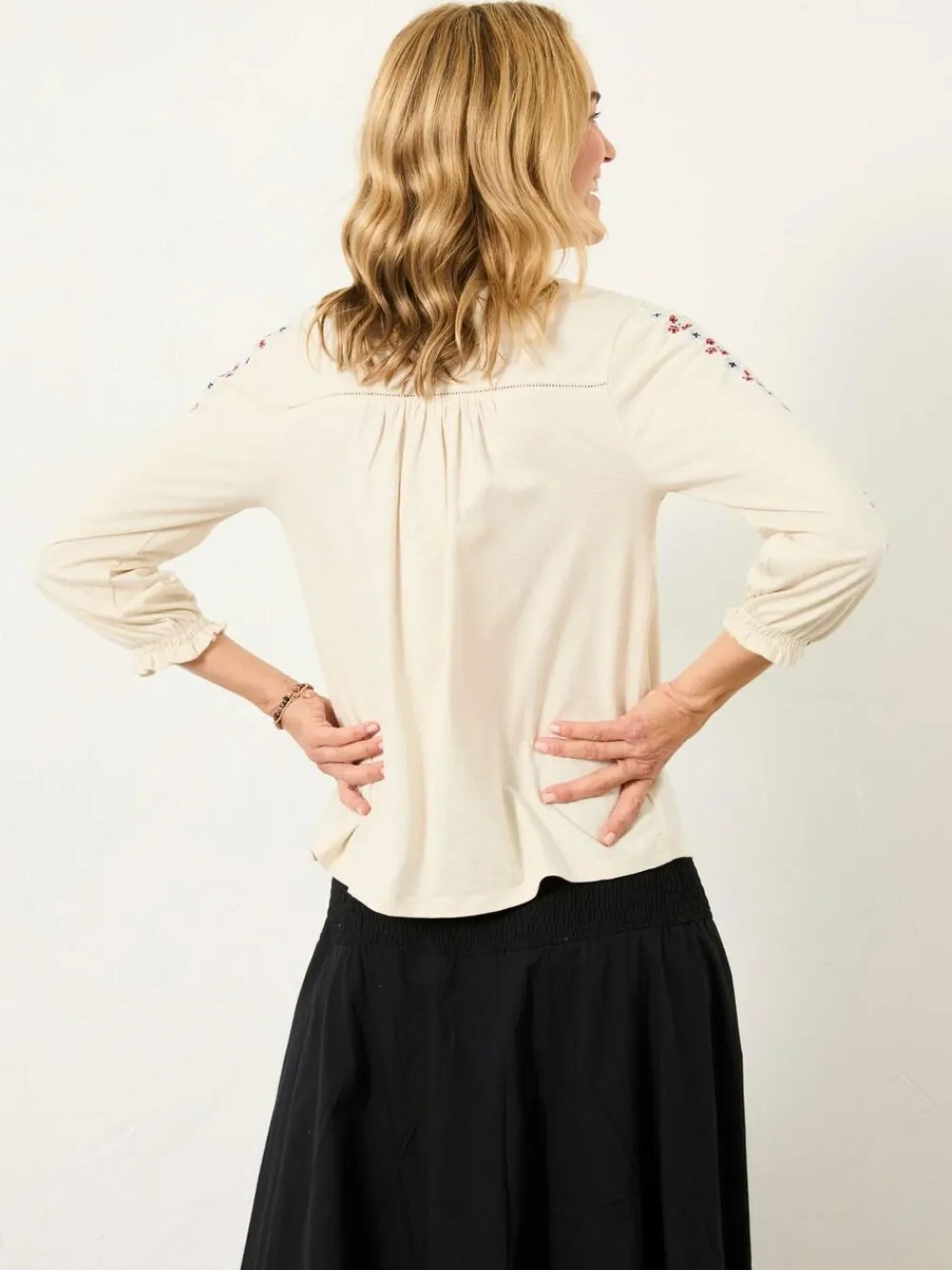 Fat Face FatFace Harper Cream Embroidered Top^Women Tops & T-Shirts|Blouses & Shirts