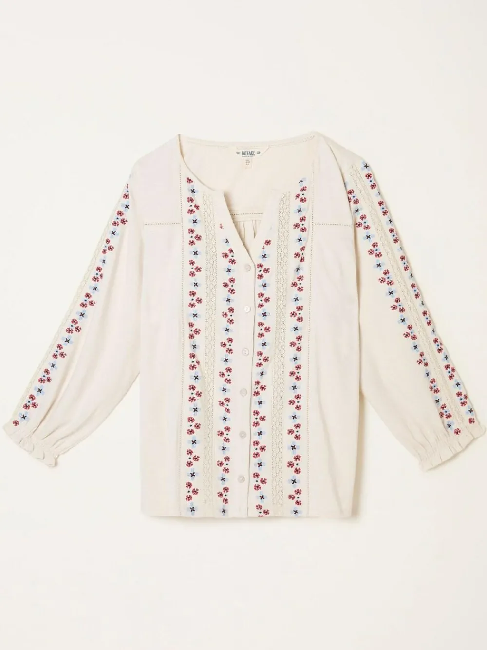 Fat Face FatFace Harper Cream Embroidered Top^Women Tops & T-Shirts|Blouses & Shirts