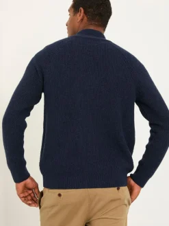 Clearance Fat Face FatFace Harwick Zip Through Bomber Navy