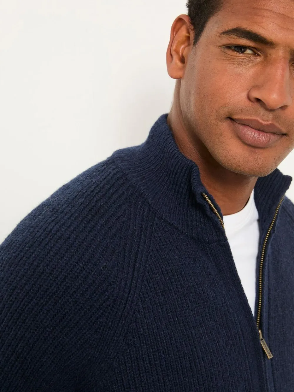 Clearance Fat Face FatFace Harwick Zip Through Bomber Navy