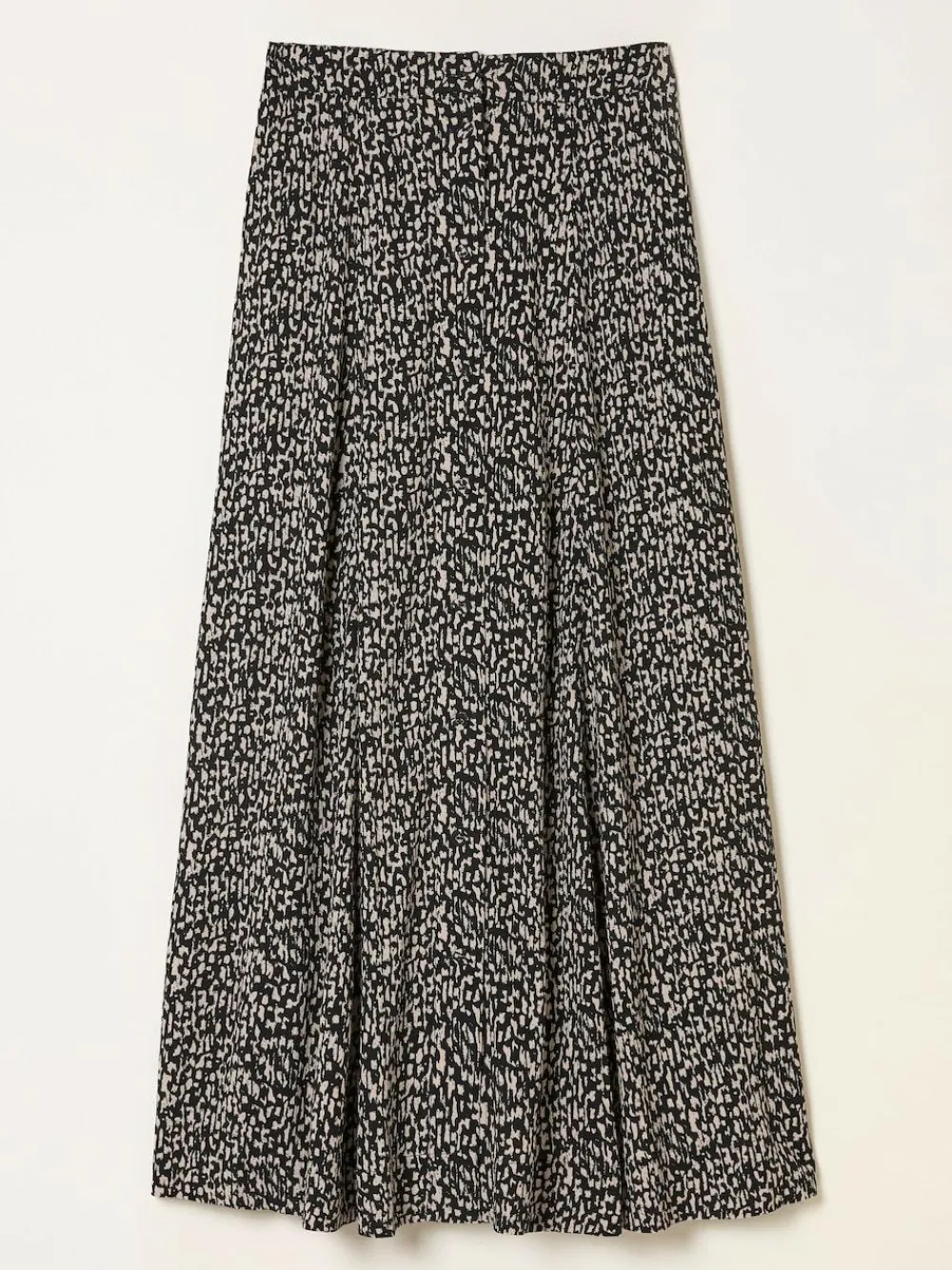 Online Fat Face FatFace Issa Midi Skirt Black Mono Texture