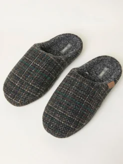 New Fat Face FatFace Jamieson Grey Slipper