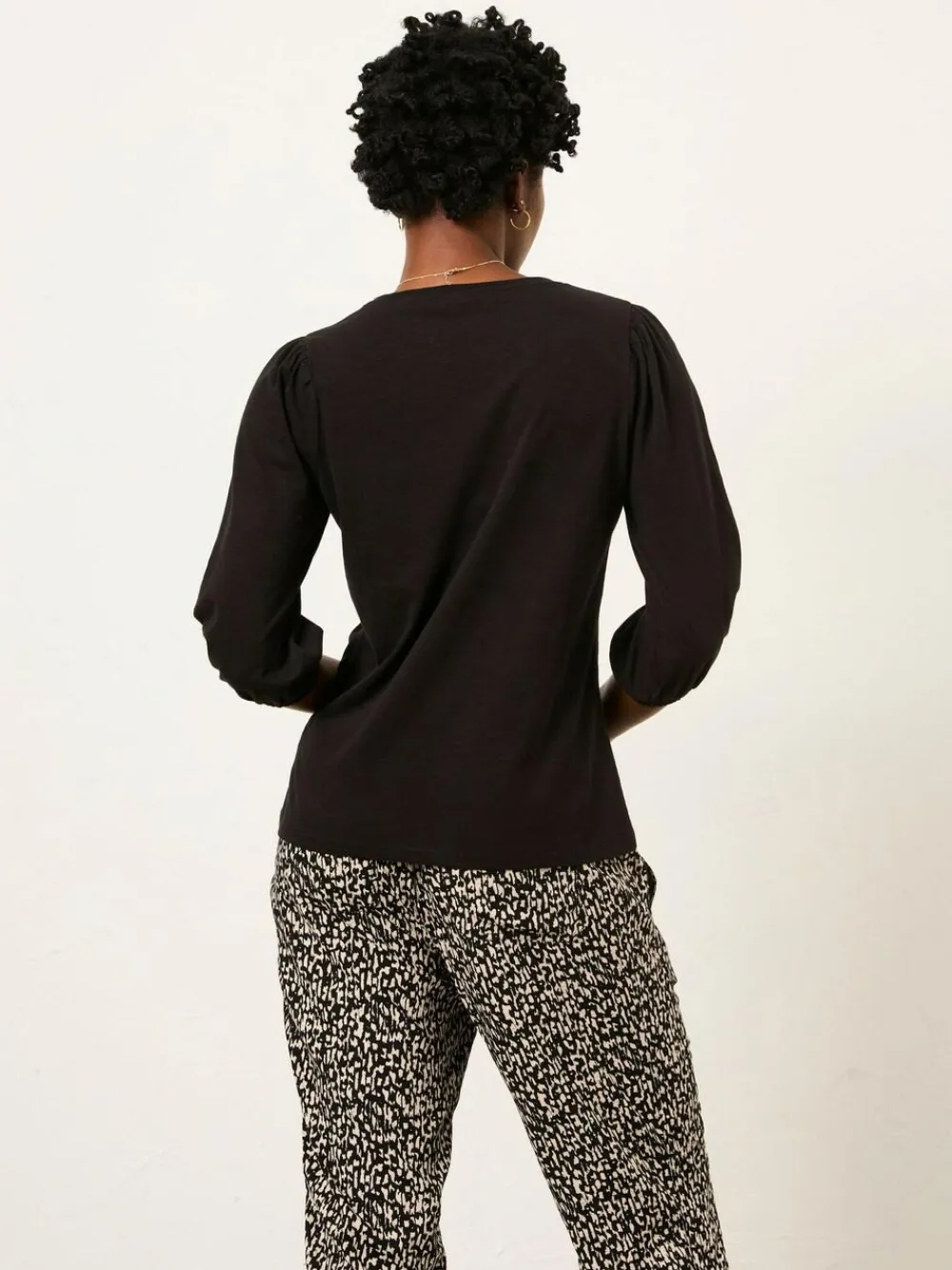 Clearance Fat Face FatFace Jenny Black Top