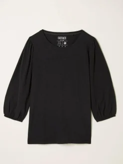 Clearance Fat Face FatFace Jenny Black Top