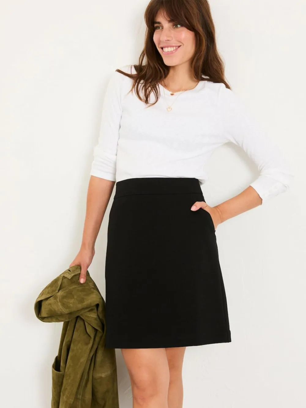 Fat Face FatFace Jess Black Ponte Mini Skirt^Women Skirts