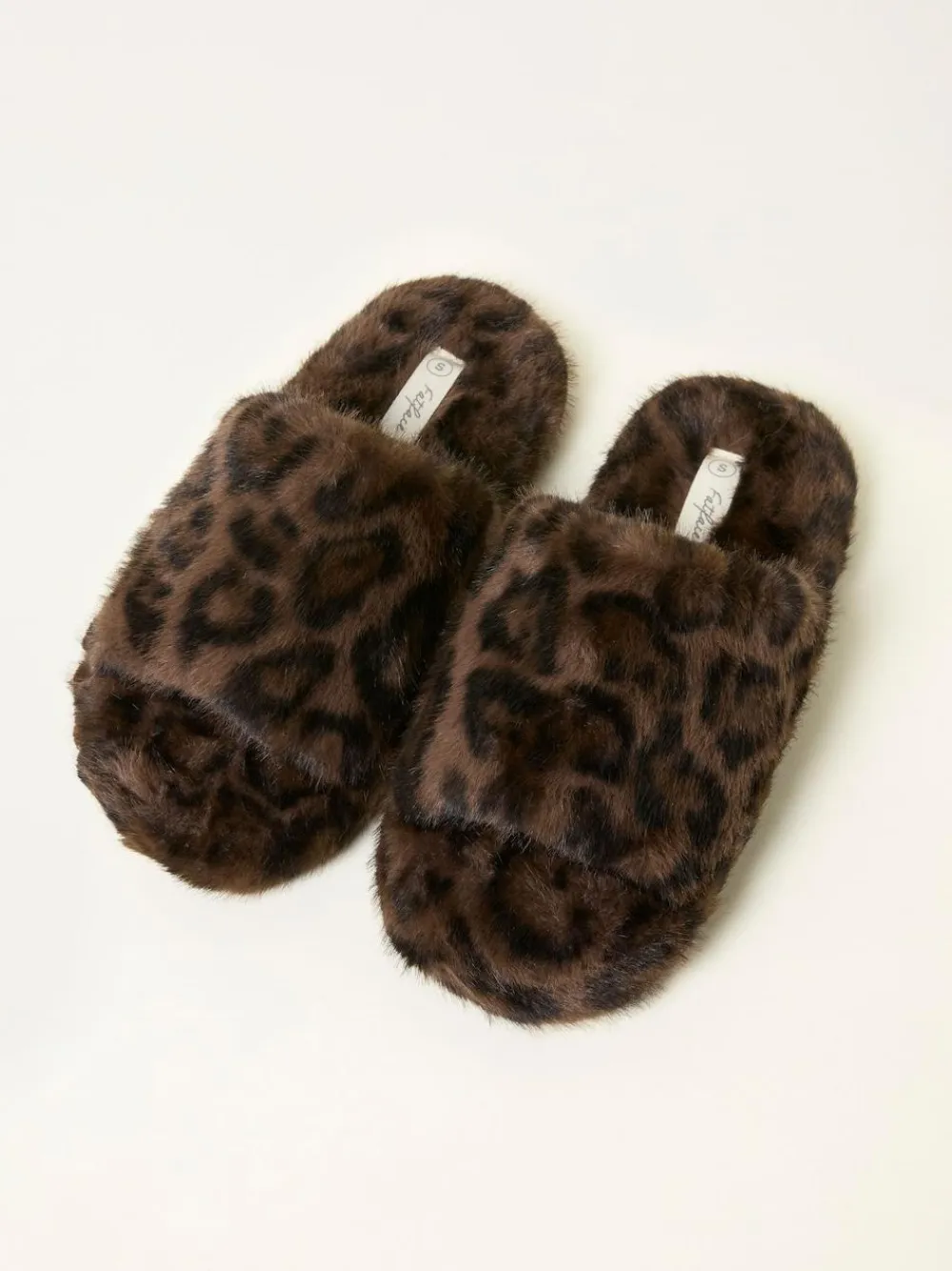 Fat Face FatFace Kat Black Leopard Slipper^Women Slippers