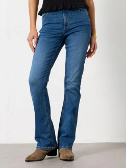 Fat Face FatFace Katrine Skinny Bootcut Jeans Denim Dark Blue