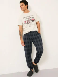 Fat Face FatFace Kemble Navy Check Cuffed Pyjama Bottoms^ Pyjamas