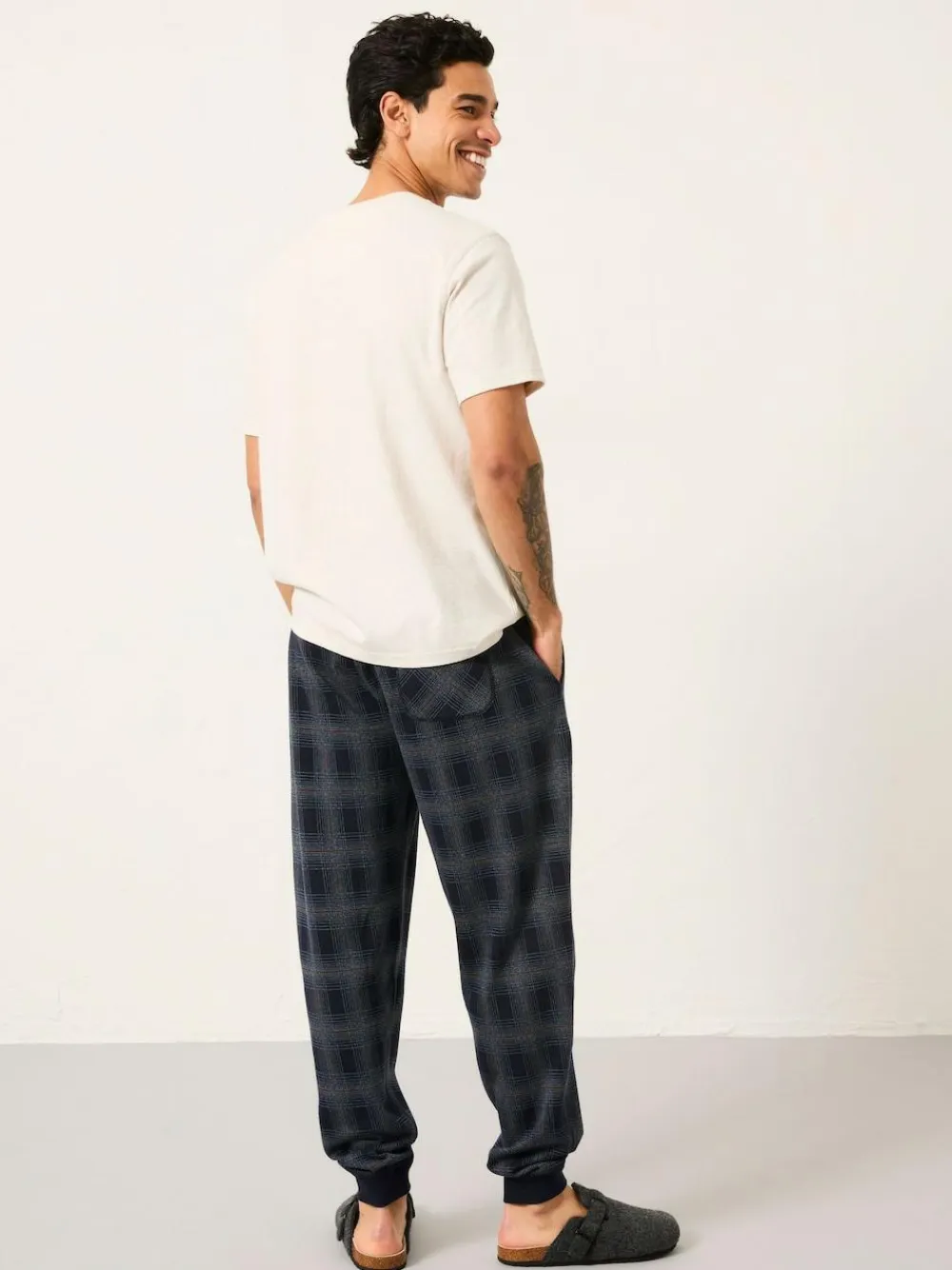 Fat Face FatFace Kemble Navy Check Cuffed Pyjama Bottoms^ Pyjamas
