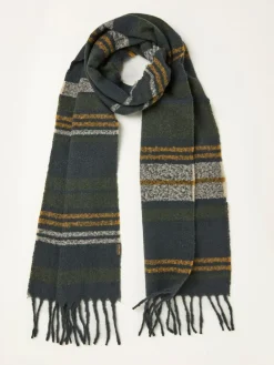 Fat Face FatFace Khaki Green Stripe Scarf^ Hats, Gloves & Scarves|Hats, Scarves & Gloves