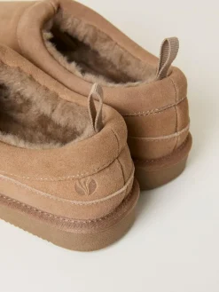 Best Fat Face FatFace Laura Suede Slipper Mink Brown